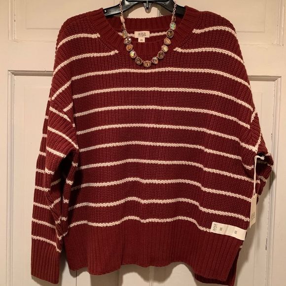 Ana Toffee Striped Sweater Sz XXL - Picture 7 of 12